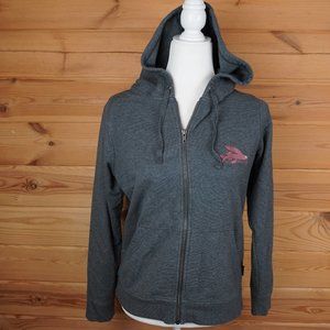 Patagonia‎ Organic Cotton Gray Hooded Zip Up Sweatshirt Size XS